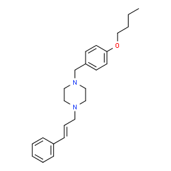ChemSpider 2D Image | 1-(4-Butoxybenzyl)-4-[(2E)-3-phenyl-2-propen-1-yl]piperazine | C24H32N2O