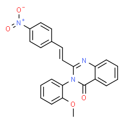 ChemSpider 2D Image | 3-(2-Methoxy-phenyl)-2-[2-(4-nitro-phenyl)-vinyl]-3H-quinazolin-4-one | C23H17N3O4