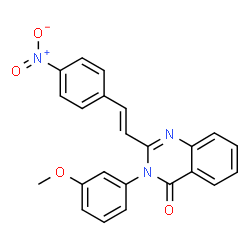 ChemSpider 2D Image | 3-(3-Methoxyphenyl)-2-[(E)-2-(4-nitrophenyl)vinyl]-4(3H)-quinazolinone | C23H17N3O4