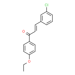 ChemSpider 2D Image | (2E)-3-(3-Chlorophenyl)-1-(4-ethoxyphenyl)-2-propen-1-one | C17H15ClO2