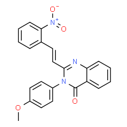 ChemSpider 2D Image | 3-(4-methoxyphenyl)-2-[(1E)-2-(2-nitrophenyl)ethenyl]quinazolin-4-one | C23H17N3O4