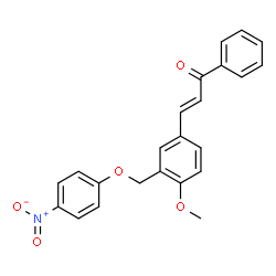 ChemSpider 2D Image | (2E)-3-{4-Methoxy-3-[(4-nitrophenoxy)methyl]phenyl}-1-phenyl-2-propen-1-one | C23H19NO5