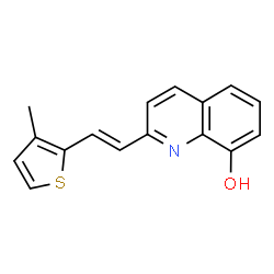 ChemSpider 2D Image | 2-[(E)-2-(3-Methyl-2-thienyl)vinyl]-8-quinolinol | C16H13NOS