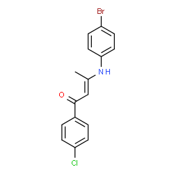 ChemSpider 2D Image | (2E)-3-[(4-Bromophenyl)amino]-1-(4-chlorophenyl)-2-buten-1-one | C16H13BrClNO