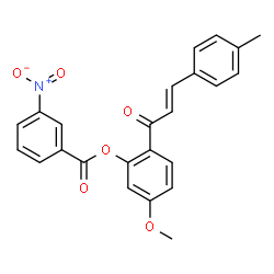 ChemSpider 2D Image | 5-Methoxy-2-[(2E)-3-(4-methylphenyl)-2-propenoyl]phenyl 3-nitrobenzoate | C24H19NO6