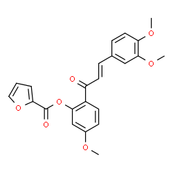 ChemSpider 2D Image | 2-[(2E)-3-(3,4-Dimethoxyphenyl)-2-propenoyl]-5-methoxyphenyl 2-furoate | C23H20O7