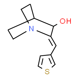 ChemSpider 2D Image | (2Z)-2-(3-Thienylmethylene)quinuclidin-3-ol | C12H15NOS