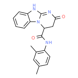 ChemSpider 2D Image | N-(2,4-Dimethylphenyl)-2-oxo-2,3,4,10-tetrahydropyrimido[1,2-a]benzimidazole-4-carboxamide | C19H18N4O2