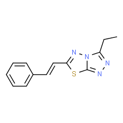 ChemSpider 2D Image | 3-Ethyl-6-[(E)-2-phenylvinyl][1,2,4]triazolo[3,4-b][1,3,4]thiadiazole | C13H12N4S