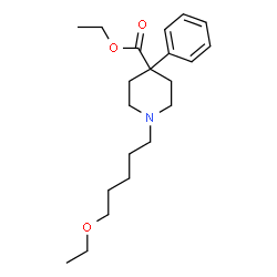 ChemSpider 2D Image | Ethyl 1-(5-ethoxypentyl)-4-phenyl-4-piperidinecarboxylate | C21H33NO3