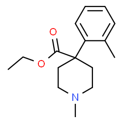 ChemSpider 2D Image | Ethyl 1-methyl-4-(2-methylphenyl)-4-piperidinecarboxylate | C16H23NO2