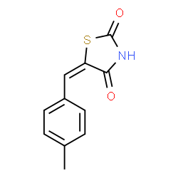 ChemSpider 2D Image | (5E)-5-(4-Methylbenzylidene)-1,3-thiazolidine-2,4-dione | C11H9NO2S