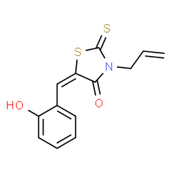 ChemSpider 2D Image | (5E)-3-Allyl-5-(2-hydroxybenzylidene)-2-thioxo-1,3-thiazolidin-4-one | C13H11NO2S2