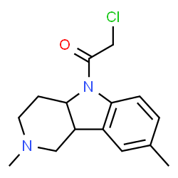 ChemSpider 2D Image | 2-Chloro-1-(2,8-dimethyl-1,2,3,4,4a,9b-hexahydro-pyrido[4,3-b]indol-5-yl)-ethanone | C15H19ClN2O