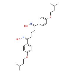 ChemSpider 2D Image | (1Z,5E)-N,N'-Dihydroxy-1,5-bis[4-(3-methylbutoxy)phenyl]-1,5-pentanediimine | C27H38N2O4