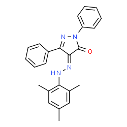 ChemSpider 2D Image | 1,3-diphenyl-1H-pyrazole-4,5-dione 4-(mesitylhydrazone) | C24H22N4O