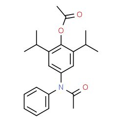 ChemSpider 2D Image | 4-[Acetyl(phenyl)amino]-2,6-diisopropylphenyl acetate | C22H27NO3