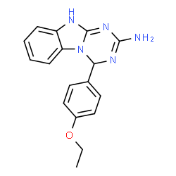 ChemSpider 2D Image | 4-(4-ethoxyphenyl)-3,4-dihydro[1,3,5]triazino[1,2-a]benzimidazol-2-amine | C17H17N5O