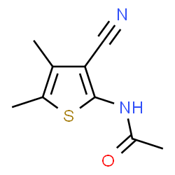 ChemSpider 2D Image | N-(3-Cyano-4,5-dimethyl-2-thienyl)acetamide | C9H10N2OS