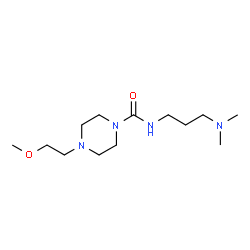 ChemSpider 2D Image | N-[3-(Dimethylamino)propyl]-4-(2-methoxyethyl)-1-piperazinecarboxamide | C13H28N4O2