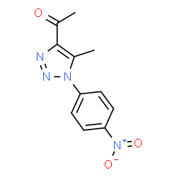 ChemSpider 2D Image | 1-[5-Methyl-1-(4-nitrophenyl)-1H-1,2,3-triazol-4-yl]ethanone | C11H10N4O3