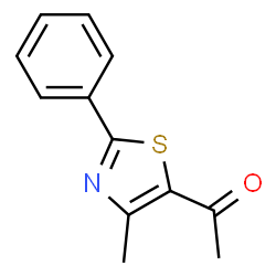 ChemSpider 2D Image | 1-(4-Methyl-2-phenyl-1,3-thiazol-5-yl)ethanone | C12H11NOS