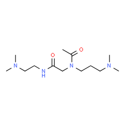 ChemSpider 2D Image | N~2~-Acetyl-N-[2-(dimethylamino)ethyl]-N~2~-[3-(dimethylamino)propyl]glycinamide | C13H28N4O2