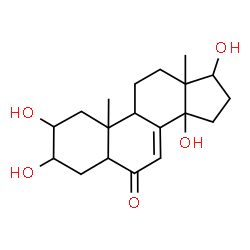 ChemSpider 2D Image | 2,3,14,17-Tetrahydroxyandrost-7-en-6-one  | C19H28O5