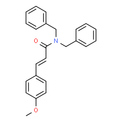 ChemSpider 2D Image | (2E)-N,N-Dibenzyl-3-(4-methoxyphenyl)acrylamide | C24H23NO2