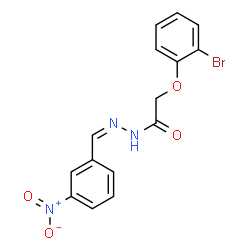 ChemSpider 2D Image | 2-(2-Bromophenoxy)-N'-[(Z)-(3-nitrophenyl)methylene]acetohydrazide | C15H12BrN3O4