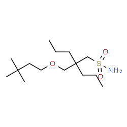 ChemSpider 2D Image | 2-[(3,3-Dimethylbutoxy)methyl]-2-propyl-1-pentanesulfonamide | C15H33NO3S