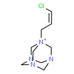 ChemSpider 2D Image | 1-[(2Z)-3-Chloro-2-propen-1-yl]-3,5,7-triaza-1-azoniatricyclo[3.3.1.1~3,7~]decane | C9H16ClN4