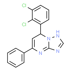 ChemSpider 2D Image | 7-(2,3-Dichlorophenyl)-5-phenyl-1,7-dihydro[1,2,4]triazolo[1,5-a]pyrimidine | C17H12Cl2N4