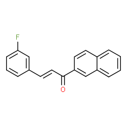 ChemSpider 2D Image | (2E)-3-(3-Fluorophenyl)-1-(2-naphthyl)-2-propen-1-one | C19H13FO