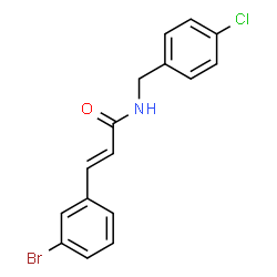 ChemSpider 2D Image | (2E)-3-(3-Bromophenyl)-N-(4-chlorobenzyl)acrylamide | C16H13BrClNO
