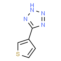 ChemSpider 2D Image | 5-(3-Thienyl)-1H-tetrazole | C5H4N4S