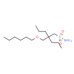 ChemSpider 2D Image | 2-[(Hexyloxy)methyl]-2-propyl-1-pentanesulfonamide | C15H33NO3S