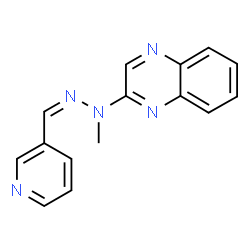 ChemSpider 2D Image | 2-[(2Z)-1-Methyl-2-(3-pyridinylmethylene)hydrazino]quinoxaline | C15H13N5