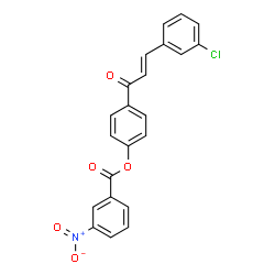 ChemSpider 2D Image | 4-[(2E)-3-(3-Chlorophenyl)-2-propenoyl]phenyl 3-nitrobenzoate | C22H14ClNO5