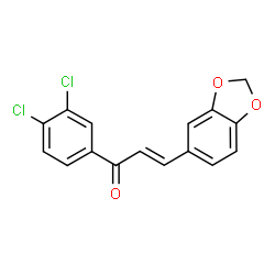 ChemSpider 2D Image | (2E)-3-(1,3-Benzodioxol-5-yl)-1-(3,4-dichlorophenyl)-2-propen-1-one | C16H10Cl2O3