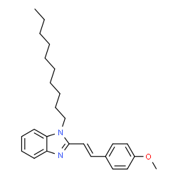 ChemSpider 2D Image | 1-Decyl-2-[(E)-2-(4-methoxyphenyl)vinyl]-1H-benzimidazole | C26H34N2O