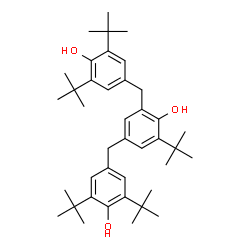 ChemSpider 2D Image | 2-tert-Butyl-4,6-bis(3,5-di-tert-butyl-4-hydroxybenzyl)phenol | C40H58O3