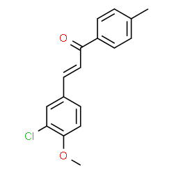 ChemSpider 2D Image | (2E)-3-(3-Chloro-4-methoxyphenyl)-1-(4-methylphenyl)-2-propen-1-one | C17H15ClO2