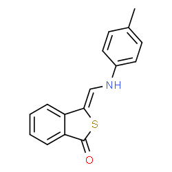ChemSpider 2D Image | (3Z)-3-{[(4-Methylphenyl)amino]methylene}-2-benzothiophen-1(3H)-one | C16H13NOS