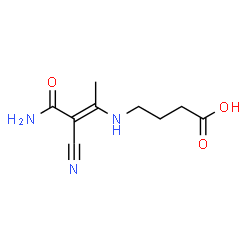 ChemSpider 2D Image | 4-{[(2E)-4-Amino-3-cyano-4-oxo-2-buten-2-yl]amino}butanoic acid | C9H13N3O3