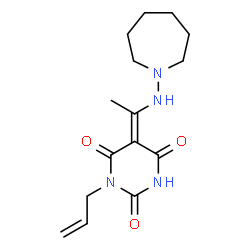 ChemSpider 2D Image | (5E)-1-Allyl-5-[1-(1-azepanylamino)ethylidene]-2,4,6(1H,3H,5H)-pyrimidinetrione | C15H22N4O3