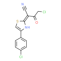ChemSpider 2D Image | 4-Chloro-2-[4-(4-chloro-phenyl)-3H-thiazol-2-ylidene]-3-oxo-butyronitrile | C13H8Cl2N2OS