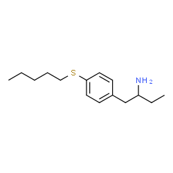 ChemSpider 2D Image | 1-[4-(Pentylsulfanyl)phenyl]-2-butanamine | C15H25NS