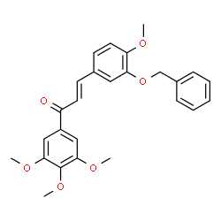 ChemSpider 2D Image | (2E)-3-[3-(Benzyloxy)-4-methoxyphenyl]-1-(3,4,5-trimethoxyphenyl)-2-propen-1-one | C26H26O6