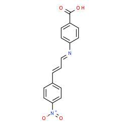 ChemSpider 2D Image | 4-{(E)-[(2E)-3-(4-Nitrophenyl)-2-propen-1-ylidene]amino}benzoic acid | C16H12N2O4